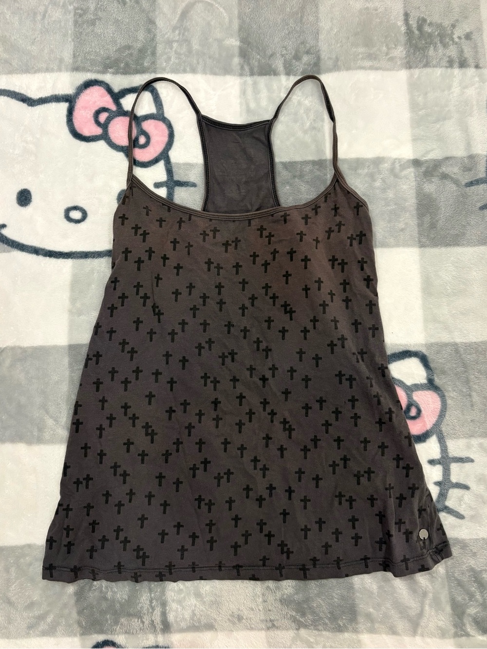 Garage Y2K Cross Print Racerback Tank Top